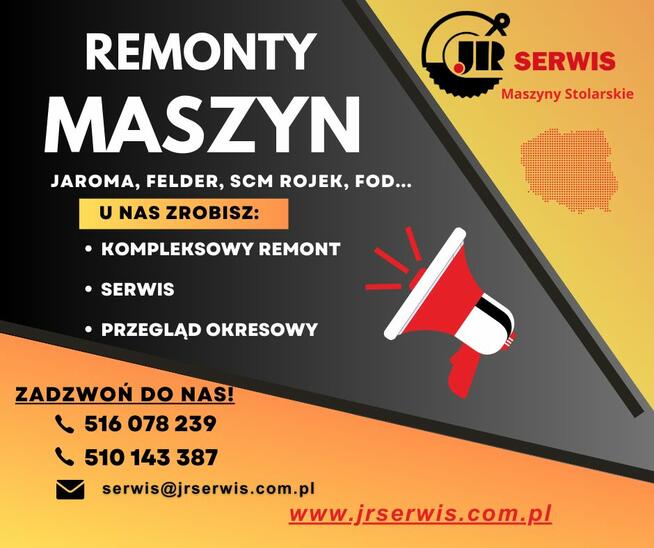 JAROMA SERWIS MASZYN - grubiarki, strugarki, okleiniarki,