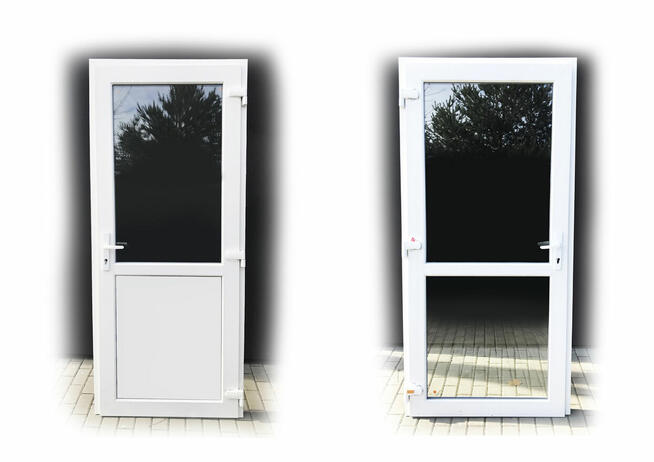 Drzwi pcv 90x210 białe nowe cieple