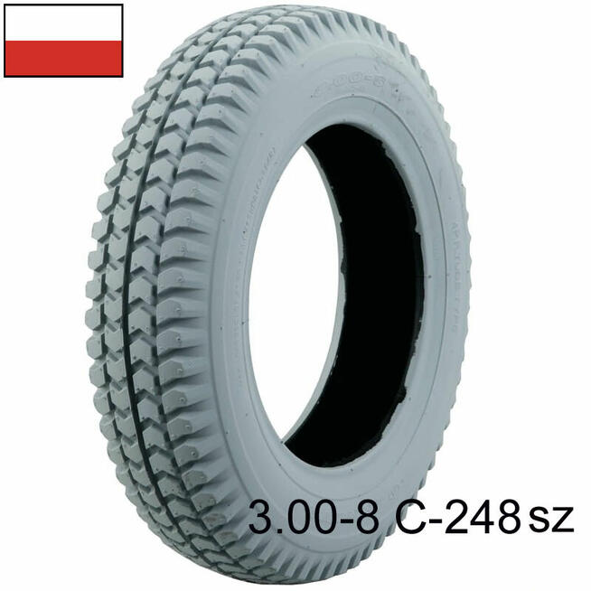 Opona szara Cheng Shin 3.00-8 [350x85] 4PR C-248 3,5 bar