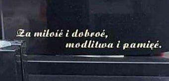 Kamieniarstwo -Piaskowanie liter, grafiki sakralne.