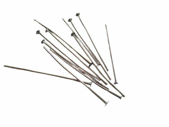 Druciki do łączenia kryształków. Dł. 3.5 cm.Kolor chrom. Kom