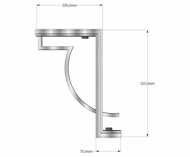 Nierdzewny uchwyt do drzwi szafy