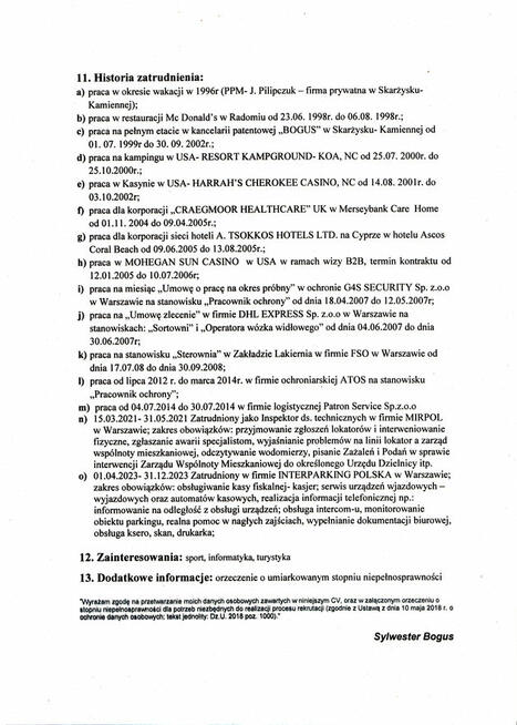 Niepełnosprawny z j. angielskim szuka pracy w ochronie