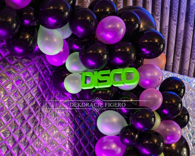 DEKORACJE TEMATYCZNA DISCO lata 70/80 kule lustrzane, płyty