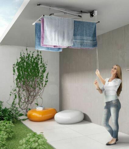 Suszarka sufitowa do ubrań- różne rodzaje-montaż suszarek.