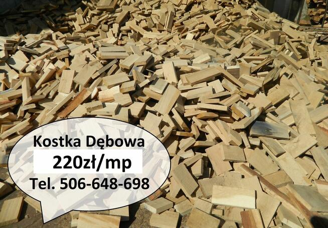 Opał - pocięta zrzyna dębowa drewno rozpałka brykiet pellet