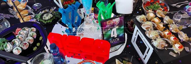 DEKORACJE TEMATYCZNA DISCO lata 70/80 kule lustrzane, płyty