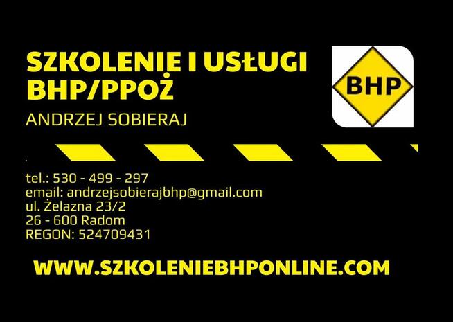 Szkolenia online (i nie tylko) BHP i PPOŻ - Cała Polska!