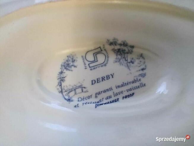 Stara porcelana Francja sygnowana Derby Sarreguemines- sosje
