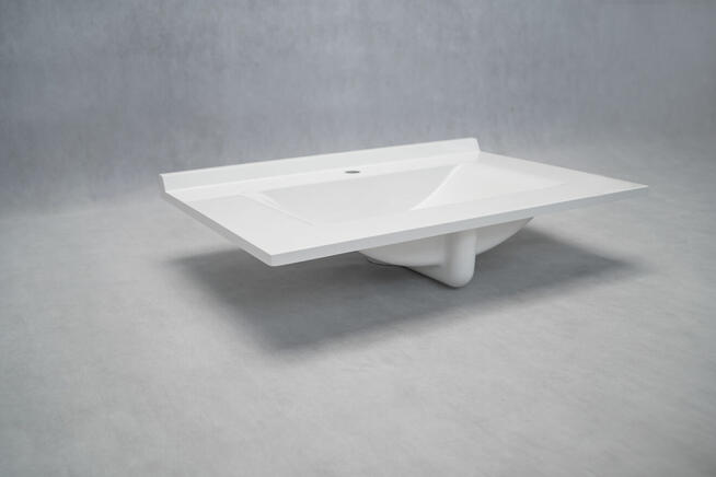 Umywalka wpuszczana w blat, prostokątna, 78x50 cm