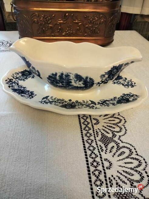 Stara porcelana Francja sygnowana Derby Sarreguemines- sosje