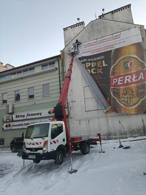 Mycie elewacji dachów oraz malowanie wycinka drzew.