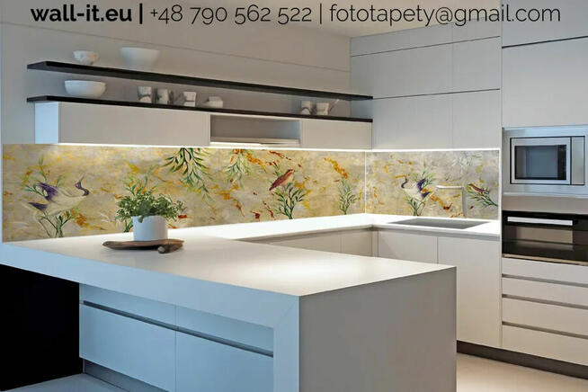 Panel miedzy szafki w kuchni zamiast płytek