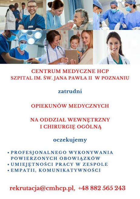 Opiekun medyczny - Szpital - Poznań
