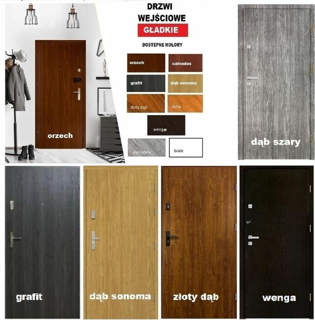 Drzwi zewnętrzne do mieszkań dostępne od ręki