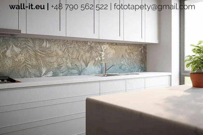 Panel miedzy szafki w kuchni zamiast płytek