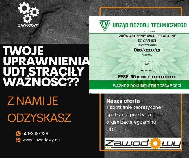 Uprawnienia UDT odnowienie!