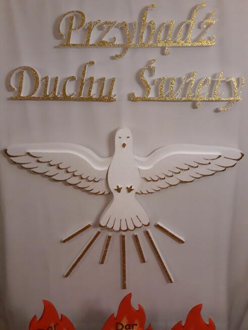 Gołębica - dekoracja bierzmowanie Pierwsza Komunia