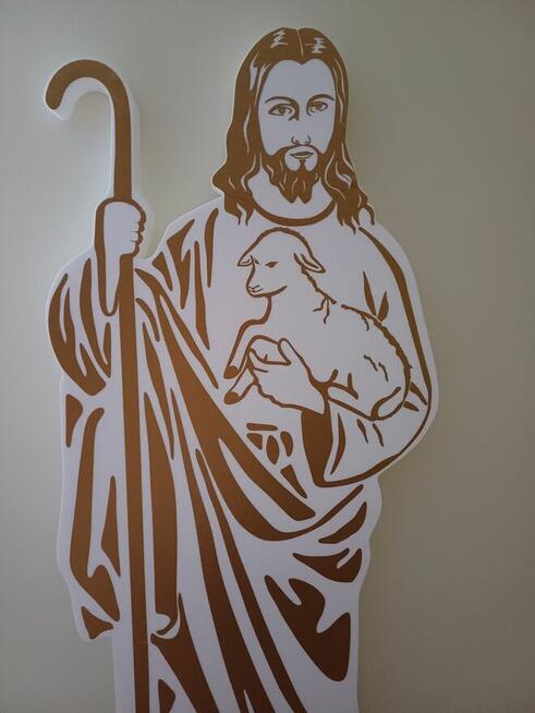 Postać Pana Jezusa pasterza dekoracja Pierwsza Komunia