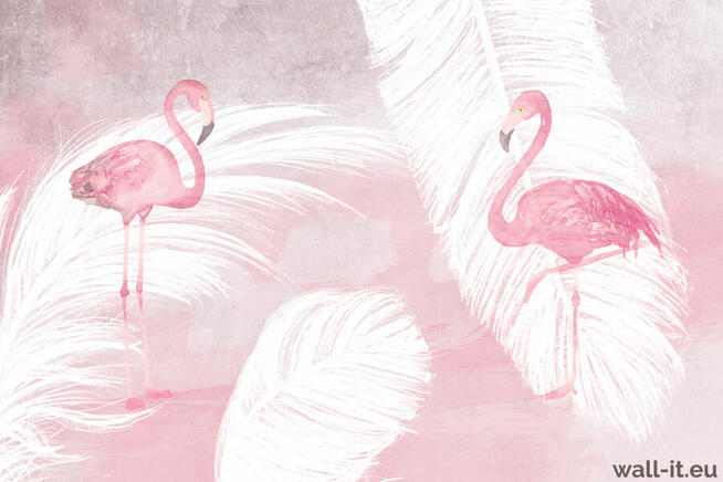 Fototapeta PIÓRA i Flamingi Tapeta do sypialni Producent