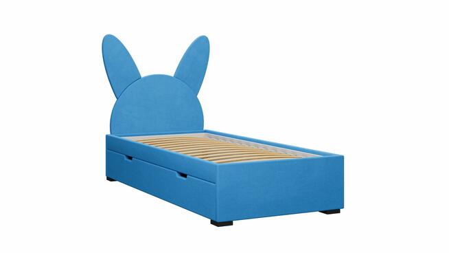 Łóżko dziecięce króliczek - 90x200 niebieskie