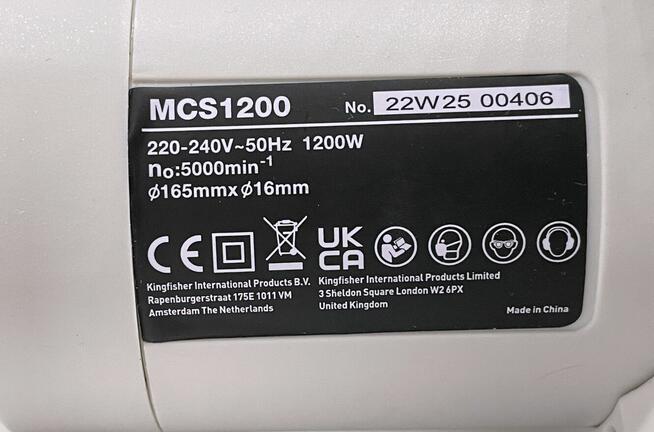 Pilarka tarczowa MacAllister 165 mm 1200 W