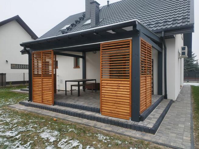 Zadaszenia Tarasy Altany Ruchome Deseczki Żaluzje Drewaniane