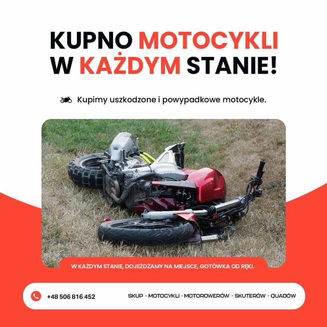 Skup Motocykli Powypadkowych Uszkodzonych Lub Do Z Omowania Cz Stochowa