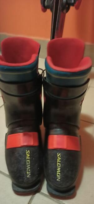 Narty zjazdowe Atomic i buty Salomon