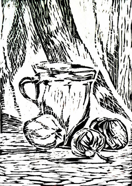 Grafiki: linoryty, rysunki, różne tematy, Renata Bulicz (W.)