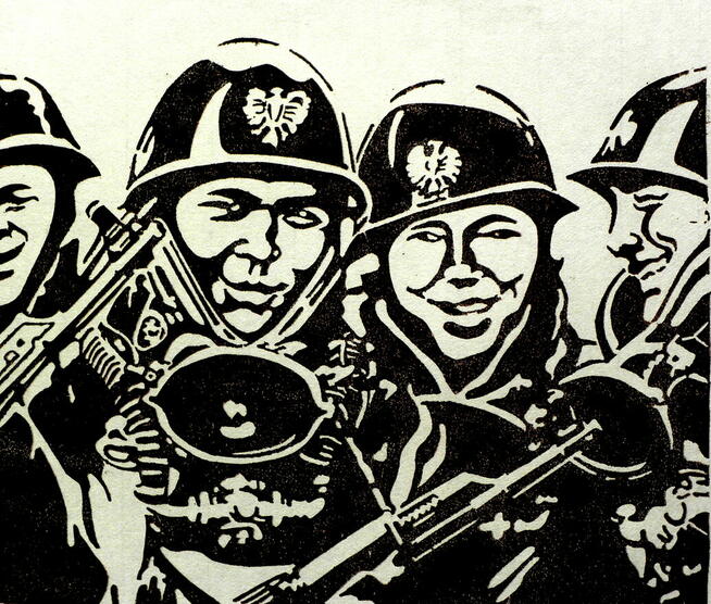 Grafiki: linoryty, rysunki, różne tematy, Renata Bulicz (W.)