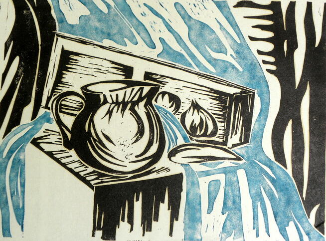 Grafiki: linoryty, rysunki, różne tematy, Renata Bulicz (W.)