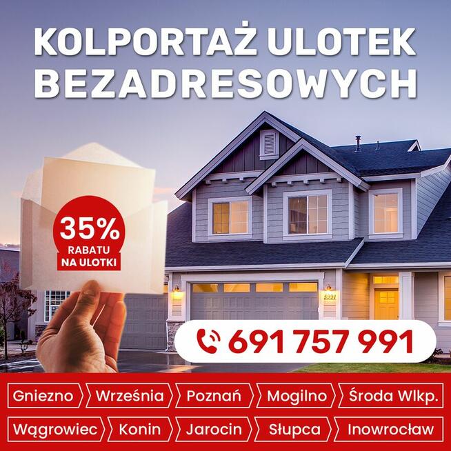 Kolportaż ulotek na terenie Gniezna i okolic.