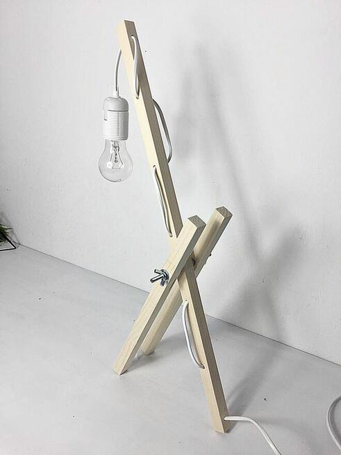 DREWNIANA lampka skandynawska, biurowa, 0206