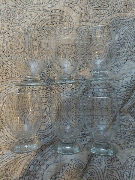 6xSzklanych pucharków do lodów