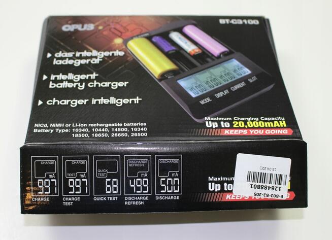 ładowarka Opus BT-C3100 V2.2 + 4x ogniwo 18650