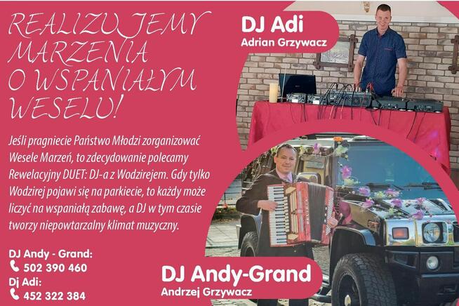 DUET: DJ z WODZIREJ-em na Wspaniałe WESELE Akordeon Szczecin