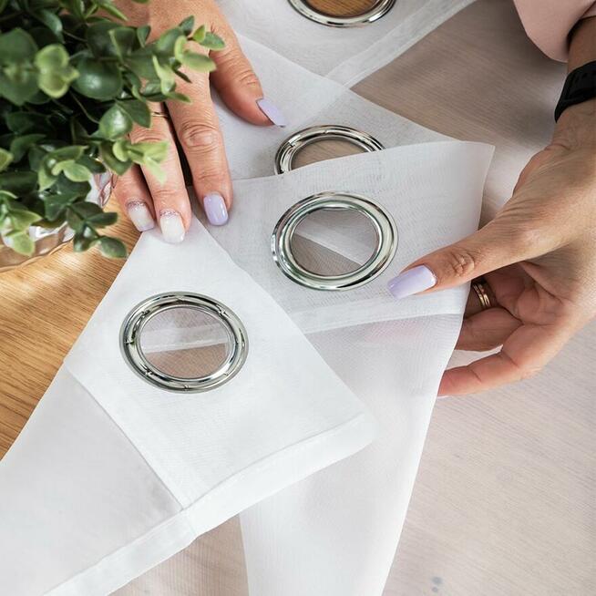 Gotowe firany na przelotkach 140x230 cm, firana z woalu