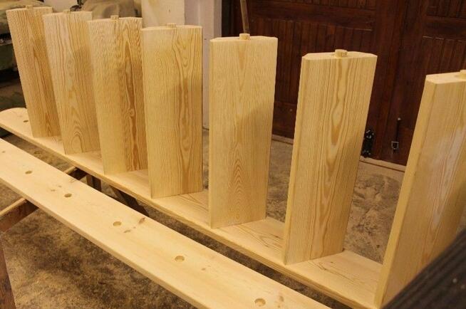 SCHODY DREWNO JEDNOBIEGOWE REGULOWANE SOSNA BARIERKA 330x90