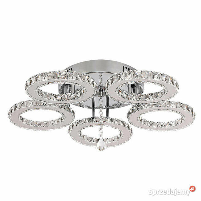 Lampa Kryształowa LED 5 Kloszowa Światło Zimne Białe 6000K