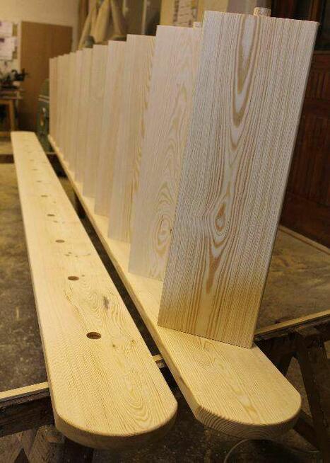 SCHODY DREWNO JEDNOBIEGOWE REGULOWANE SOSNA BARIERKA 330x90