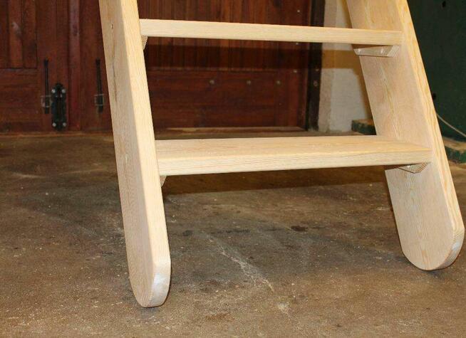 SCHODY REGULOWANE DREWNIANE SOSNOWE WEWNĘTRZNE STRYCH 360x90