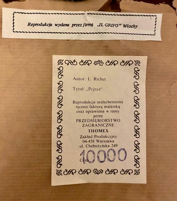 Reprodukcja Leon Richet Pejzaż 64x84 cm ozdoba dom