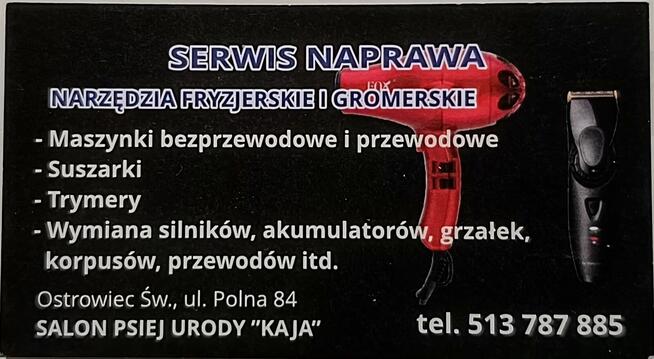 Serwis Naprawa narzędzi fryzjerskich i groomerskich