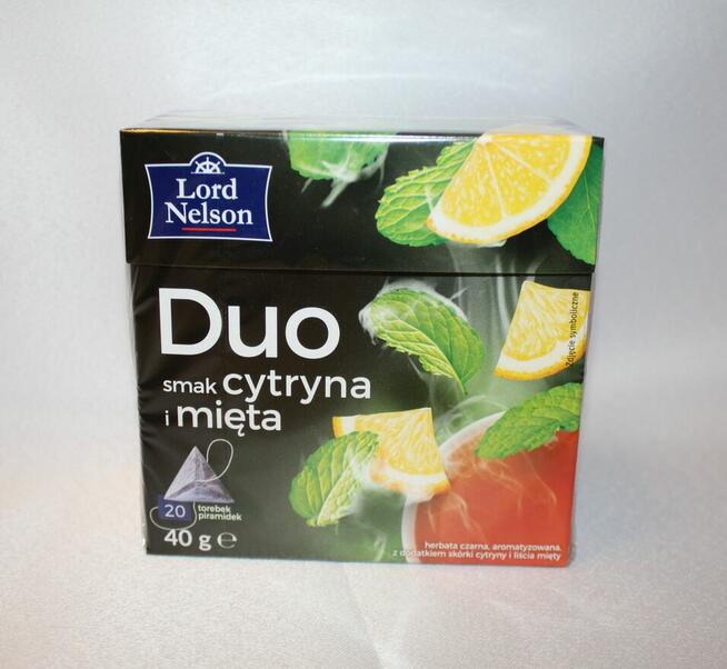 Herbata czarna Lord Nelson Duo cytryna i mięta 20 torebek