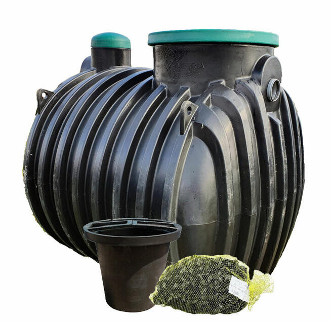 OCZYSZCZALNIA ŚCIEKÓW 2000L dla 1-4 osób DRENAŻ RURY 36m