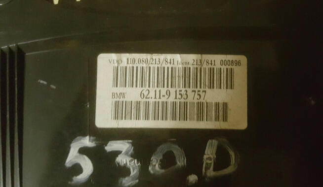 Licznik BMW E60 E61 diesel pod VIN auta 9194891