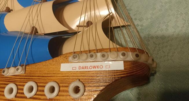 Lampka Nocna Darłówek Statek Żaglowiec Drewno PRL Bałtyk