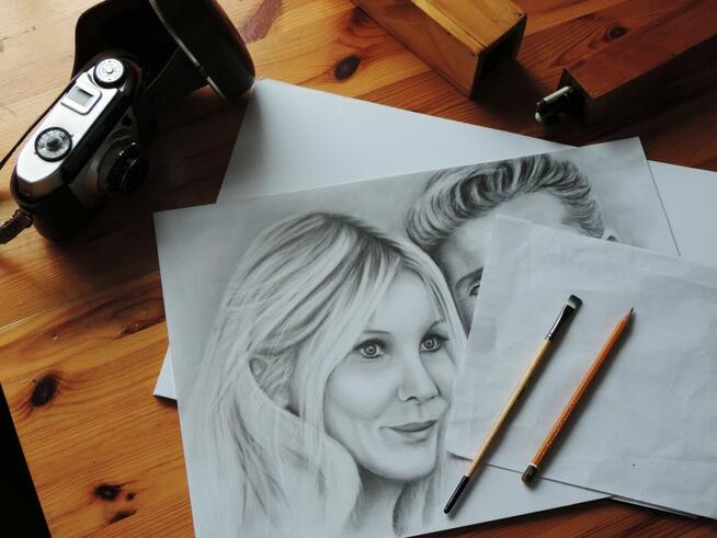 portret ołówkiem