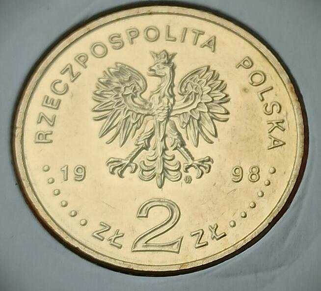 2 zł 1998 r. 500 l. ur. Adama Mickiewicza